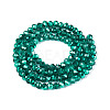 Transparent Electroplate Glass Beads Strands EGLA-Q131-01A-02-2