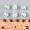 Transparent Spray Painted Glass Beads X1-EGLA-N018-4mm-04-4