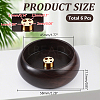 Round Wood Incense Burners Holder AJEW-WH0696-817A-2