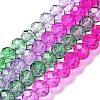 Transparent Painted Glass Beads Strands DGLA-A034-T6mm-A06-2