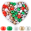 800Pcs 5 Colors Christmas Theme Opaque Plastic Beads KY-SP0001-09-1