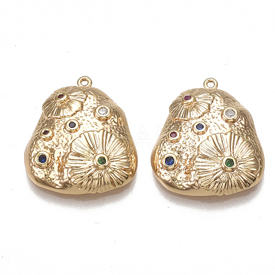 Brass Pendants KK-T038-349G-1