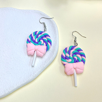 Alloy Polymer Clay Dangle Earrings FS-WG86A62-11-1
