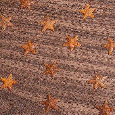 90Pcs 3 Styles Star Rust Iron Big Pendants IFIN-GF0001-13A-1
