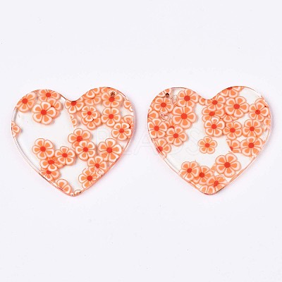 Transparent Clear Cellulose Acetate(Resin) Pendants LS-KY-T040-56D-1
