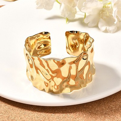 Ion Plating(IP) 304 Stainless Steel Wide Open Cuff Bangles BJEW-L682-021G-1