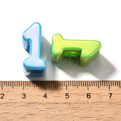 UV Plating Opaque Acrylic Beads SACR-Z007-02B-1