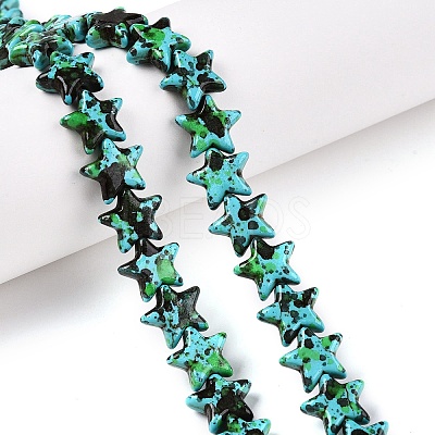 Spray Painted Synthetic Turquoise Beads Strands UNKW-T001-11B-1