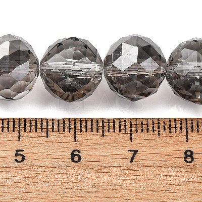 Transparent Electroplate Glass Beads Strands X-EGLA-N002-34D-F02-1