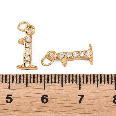 304 Stainless Steel Rhinestone Pendants STAS-N133-03B-G-1