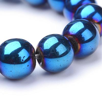 Non-magnetic Synthetic Hematite Beads Strands G-S096-4mm-7-1