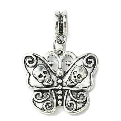 Halloween Tibetan Style Alloy European Dangle Charms PALLOY-JF00007-1