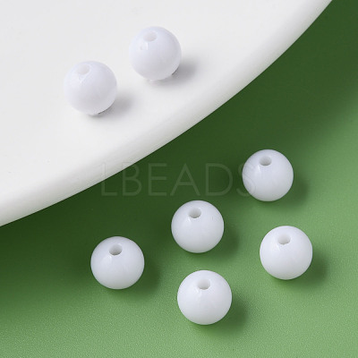 Opaque Acrylic Beads MACR-S370-C8mm-01-1