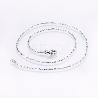 Non-Tarnish 304 Stainless Steel Boston Link Chain Necklaces NJEW-F221-10P-B-1