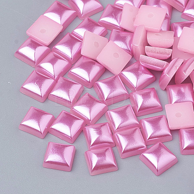 ABS Plastic Imitation Pearl Cabochons SACR-R748-6x6mm-Z6-1