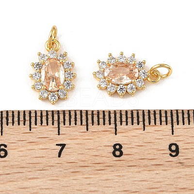 SHEGRACE Brass Micro Pave Cubic Zirconia Pendants XGRQ2O533-446A-G-1