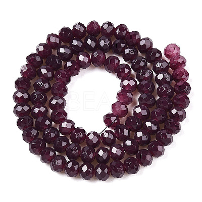 Baking Paint Imitation Jade Glass Bead Strands DGLA-A034-J6MM-A02-1