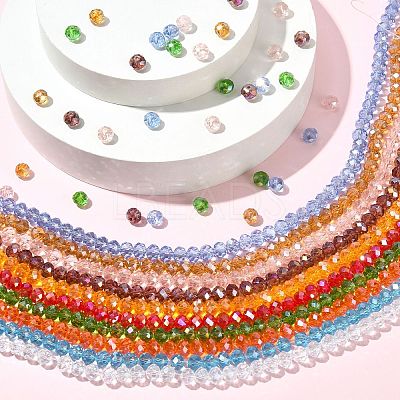 10 Strands 10 Styles Electroplate Glass Beads Strands EGLA-CJ0001-28-1