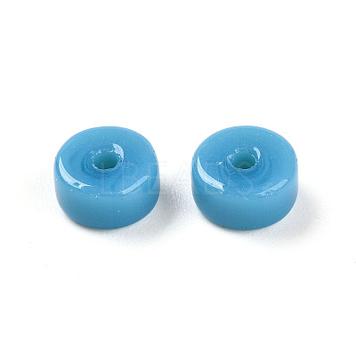 Opaque Solid Color Glass Beads X1-GLAA-N007-6x3mm-A03-1