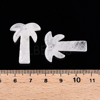 Natural Quartz Crystal Coconut Tree Pendants G-N342-02J-1