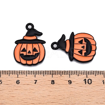 Halloween Theme Spray Painted Alloy Enamel Pendants LS-ENAM-T020-09A-1
