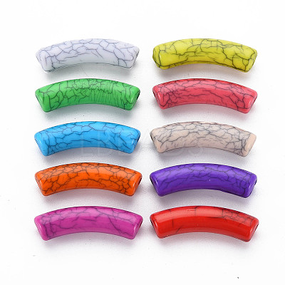 Opaque Crackle Acrylic Beads X1-MACR-S372-001N-1