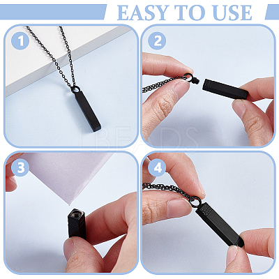 1Pc Stainless Steel Perfume Bottle Necklaces NJEW-UN0001-92EB-1