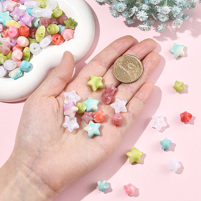 100Pcs 10 Styles Acrylic Beads OACR-YW0004-11-1