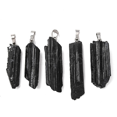Natural Black Tourmaline Big Pendants GG-C001-03P-1