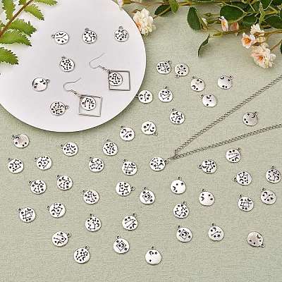 84 Pieces Zodiac Sign Charm Pendants 12 Constellation Charm Pendant Alloy Charm for Jewelry Necklace Earring Making Crafts JX557A-1