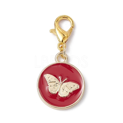Alloy Enamel Pendant Decorations HJEW-JM01517-1