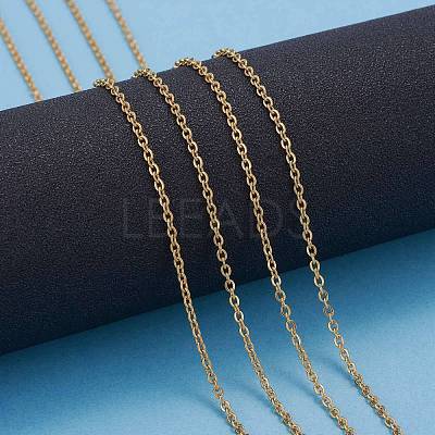 PVD Vacuum Plating 304 Stainless Steel Cable Chains CHS-F007-01G-B-1