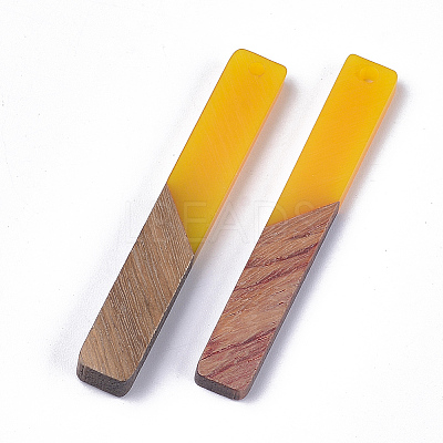Resin & Walnut Wood Big Pendants X-RESI-S358-39A-1