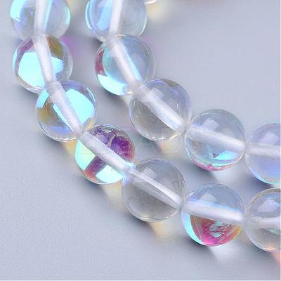 Synthetic Moonstone Beads Strands G-R375-10mm-B13-1