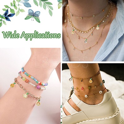 10Pcs 5 Colors Brass Micro Pave Cubic Zirconia Charms KK-CJ0004-08-1