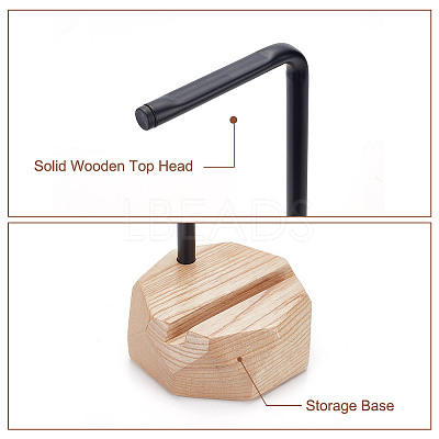Wood Headset Display Stands Holder AJEW-WH0471-109A-1