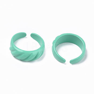 Spray Painted Alloy Cuff Rings RJEW-T011-31D-RS-1