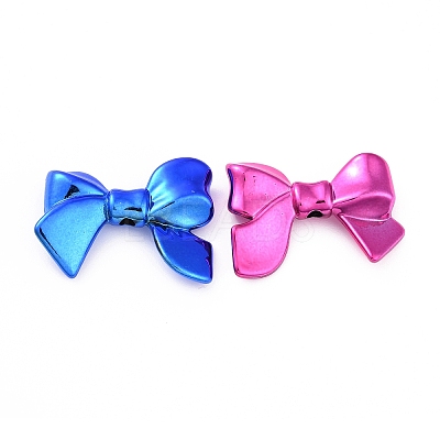 UV Plated Opaque Acrylic Beads X-OACR-P011-01H-1