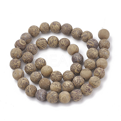 Natural Elephant Skin Jasper/Miriam Stone/Calligraphy Stone Beads Strands G-T106-125-1