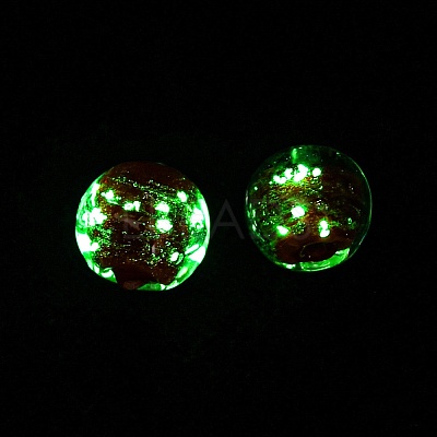 Luminous Handmade Gold Sand Lampwork Beads FOIL-B001-07C-1