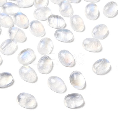 Natural Grade AA Rainbow Moonstone Cabochons G-L616-02A-1