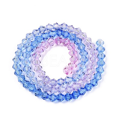 Gradient Color Baking Paint Glass Bead Strands X1-DGLA-A039-T2mm-A019-1