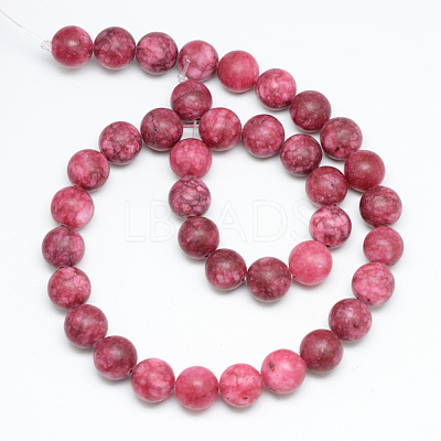 Natural White Jade Bead Strands X-G-R297-8mm-32-1