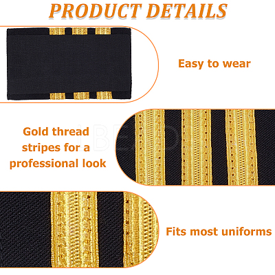 Silk Aviation Epaulette AJEW-CY0002-53A-1
