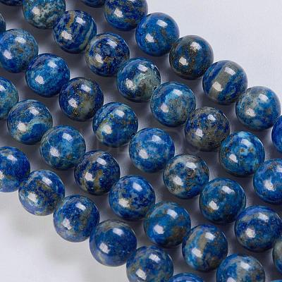 Natural Lapis Lazuli Beads Strands G-K254-01-10mm-1