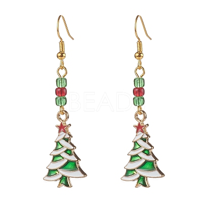 Brass Dangle Earrings EJEW-JE04511-S-1