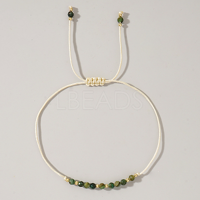 Natural Birthstone Braided Bead Bracelets for Women VA8051-5-1