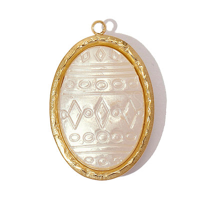 304 Stainless Steel with Resin Pendants RE-OY001-01G-1