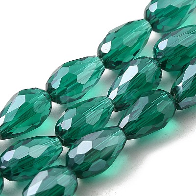 Electroplate Glass Beads Strands EGLA-R008-15x10mm-2-1
