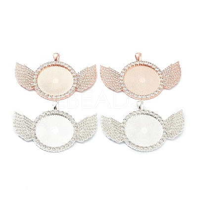 Alloy Pendant Cabochon Setting ALRI-XCP0001-09-1